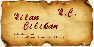 Milan Cilikan vizit kartica